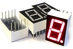 microtivity IS112 7-Segment LED Display, 1 Digit Red Common Anode (Pack of 4)