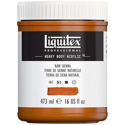Liquitex Professional Heavy Body Acrylic Paint, 16-oz (473ml) Pot, Raw Sienna