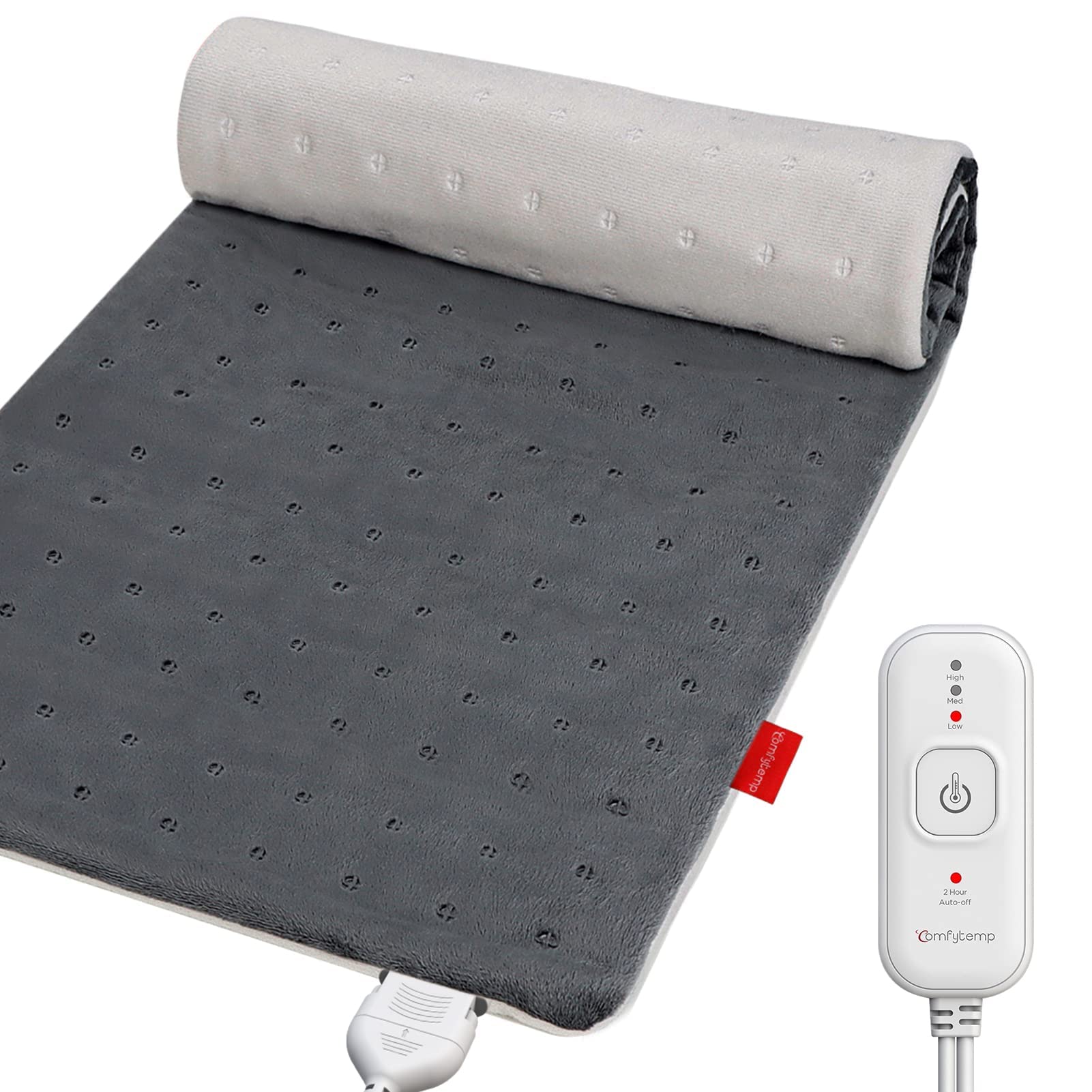 Comfytemp Heating Pad for Back Pain Relief & Cramps, Fathers Day Dad Gifts, 12