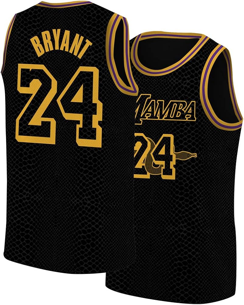 Men S Los Angeles Black Mamba Jersey Basketball Player Number 24 Jerseys T Shirt Amazon Com