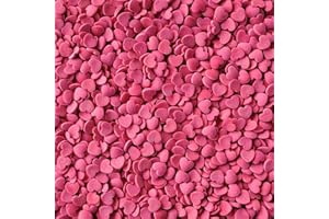 Eastron Edible Valentine Rose Red Heart Shapes Sprinkles for Cakes Decorating 8mm Heart Cupcakes Toppers for Birthday, Ice Cream