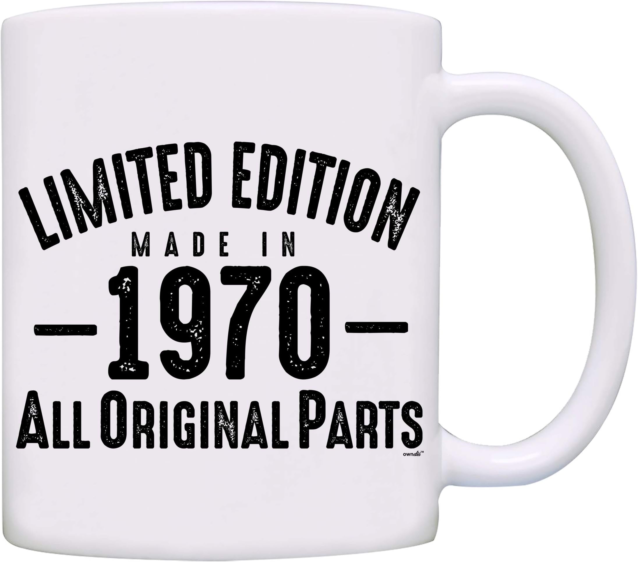 Mug 1971-50th Birthday Gifts Limited Edition Made In 1971 All Original Parts Coffee Mug-1971-0072-White