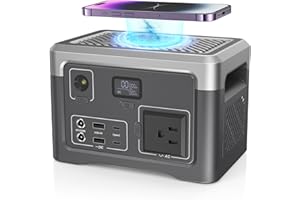 AKIISOLO Portable Power Station 192Wh Outdoor Generator with AC Outlet 100W(200W Surge) Power Bank for Home Backup Outdoor Emergency RV Van Hunting, 3.9lb, Music Player&LED Lights LiFePO4 Battery