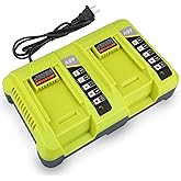 JYJZPB Dual Channel OP401 40V Battery Charger for Ryobi 40V Battery OP4050A OP4026 OP40601 OP4040 OP4030 OP4015 OP40201 Lithium Battery