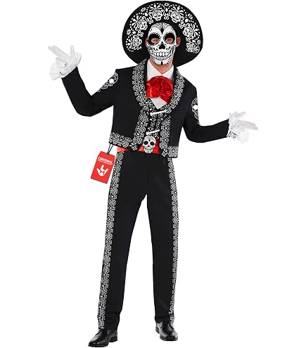 Amazon.com: Black Day Of The Dead Couture Dress For Women - Plus XXL  (18-20) - Spooky & Elegant Outfit, Perfect For Halloween, Costume Parties &  Themed Events
