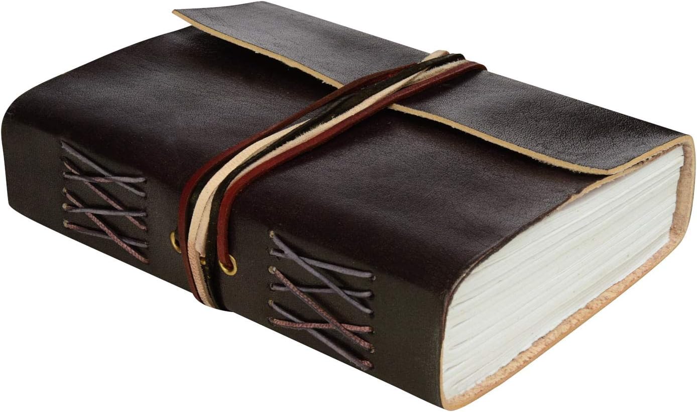 Handmade 3-String Black Leather Journal - Image 4