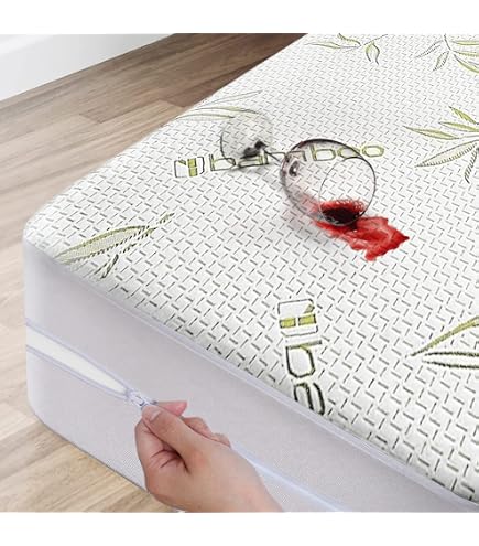 DOZ Bamboo Viscose Mattress Protector - Queen, 16" Deep Pocket, Waterproof, Cooling & Noiseless Cover - View #9