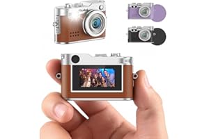 Rollei Mini Digital Camera Vintage Brown, 1080P FHD Small Retro Digital Camera with 0.96 Inch Colour Screen, 2MP Thumb Camera