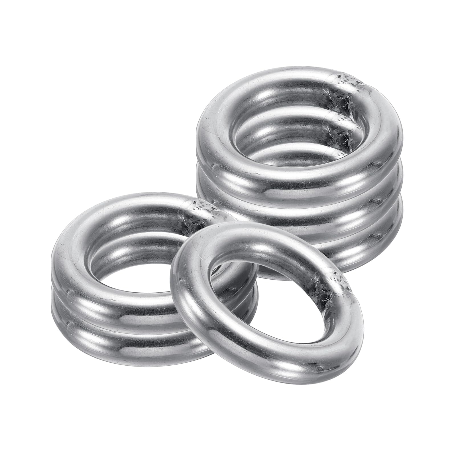 PATIKIL 24mm Metal O Rings, 6 Pack 304 Stainless Steel Round Rings for Hardware Bags Belts Hanging Baskets DIY Craft Supplies