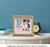 YiPinYin 6x6 Inch Square Photo Frame Set of 3 with Mount 5x5 Inch view 2