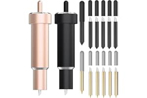 Lot de 14 lames à pointe fine de qualité supérieure, 2 boîtiers et 12 lames, compatibles avec Cricut Maker 3/Maker/Explore 3/