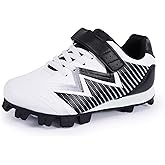Sooneeya Baseball Cleats for Kids - Unisex-Child Rubber Molded Softball Cleat - Boys Girls Outdoor Athletic Shoes