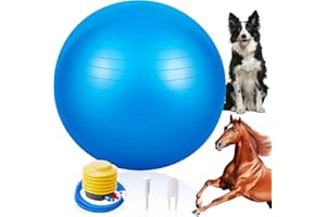 Suilung 48 Inch Giant Herding Ball Anti Burst Ball Please Watch VCR for How to Inflation Horse Toys for Horse Stall Entertainment Play, Pump Included