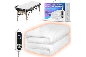 JOTUPLUN Upgraded 71x31'' Massage Table Warmer Heating Pad, SPA Massage Bed Warmer with 10 Timer Setting and Adjustable Temperature Control, Overheat Protection, Fleece Heated Pad for Massage Bed & SPA Table