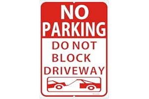 LXYSIGN No Parking Sign Do Not Block Driveway Sign, | 10 x 14 Inches Engineer Grade Reflective Aluminum, Built to Last, Rust-Proof, Weather Resistant, Easy to Mount