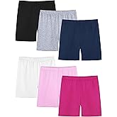 FEOEOR 6 Pack Girls Bike Shorts Cartwheel Toddler Biker Under Dress Dance Multi-Color Kids Shorts Girls Clothes