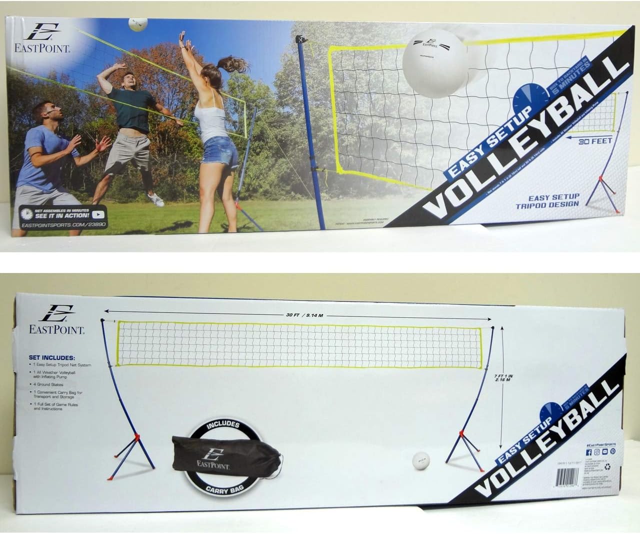 Portable Tripod Volleyball Net Set Easy Setup Game Outdoor Sports Camping Beach WLM8 : Sports & Outdoors