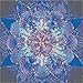 DIY 5D Diamond Painting by Number Kits Full Drill Rhinestone Embroidery Cross Stitch Pictures Arts Craft for Home Wall Decor,Geometric Blue Flower - 12x12inches