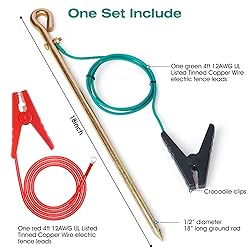 CYANTEKOMS Portable Ground Rod with 4ft 12AWG UL