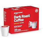Amazon Brand - Happy Belly Dark Roast Coffee Pods, Compatible with Keurig 2.0 K-Cup Brewers, 24 Count