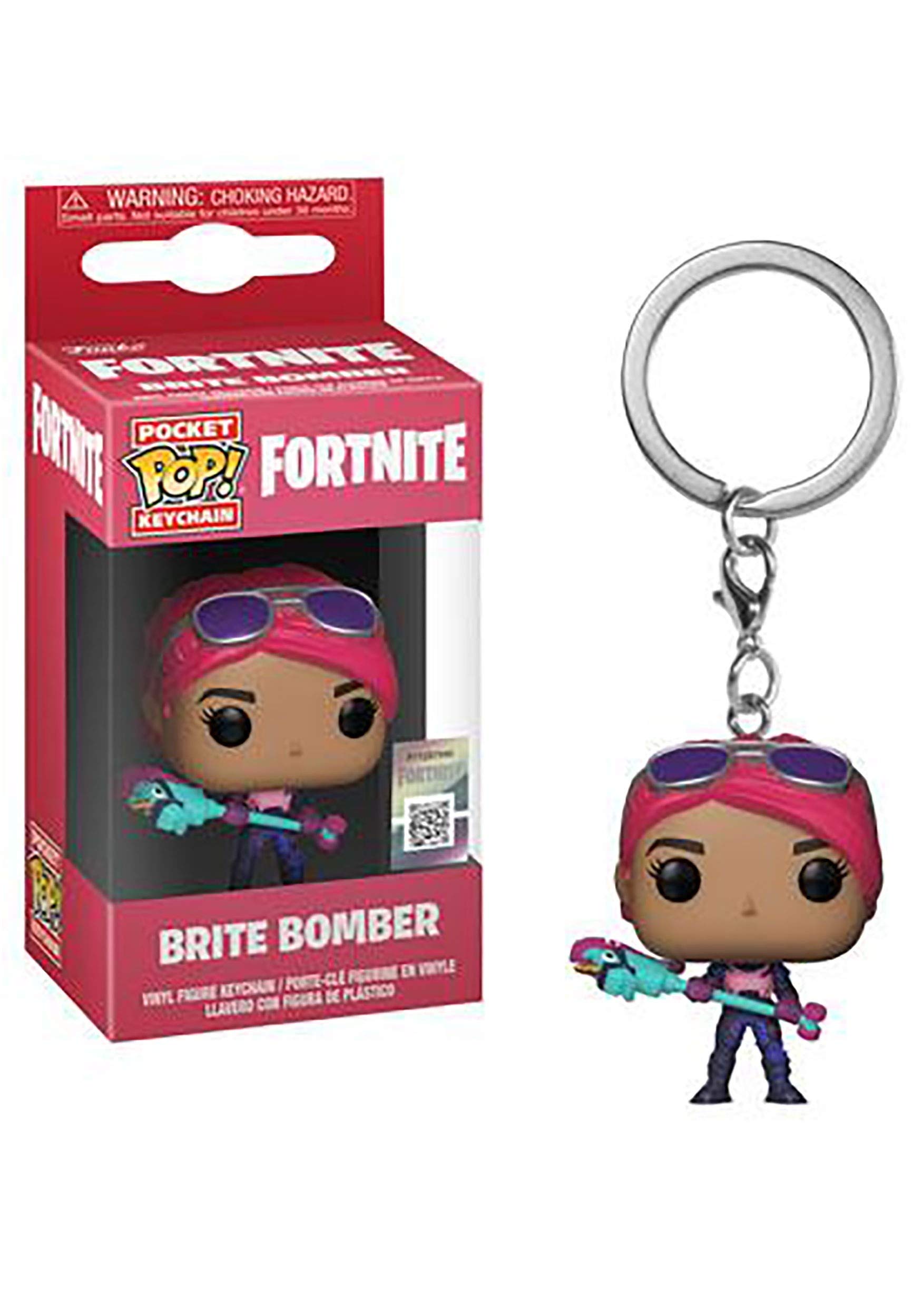 Funko Pocket POP! Keychain: Fortnite: Brite Bomber, Multi Novelty Keyring - Collectable Mini Figure - Stocking Filler - Gift Idea - Official Merchandise - Video Games Fans - Backpack Decor