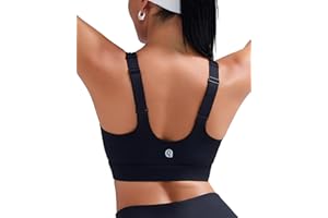 RUNNING GIRL Adjustable Straps High Impact Sports Bra for Women,High Support Workout Sports Bras with Sewn in Pads