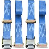 BoxerTool (2 Pack) Cam Buckle Logistic Straps 2" x 20' Heavy Duty E Track Strap Spring E-Fittings, Logistic Tiedowns