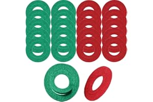 DKARDU 20 PCS Battery Terminal Anti Corrosion Washer, Fiber Terminal Protector, Red & Green, 10 Each, 44mm/1.73in Outer, 20mm