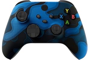 Custom Controllerzz Wireless Controller for Microsoft Xbox Series X/S & Xbox One - Custom Soft Touch Feel - Custom Xbox Series X/S Controller (X/S Blue Camo)