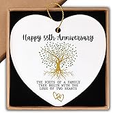 55th Anniversary Marriage Gifts for Couple Parents Happy 55th Anniversary Ornament Keepsake Sign Heart Plaque Anniversary Romantic Couple Wedding Engagement Gifts for Her Him Wife Husband