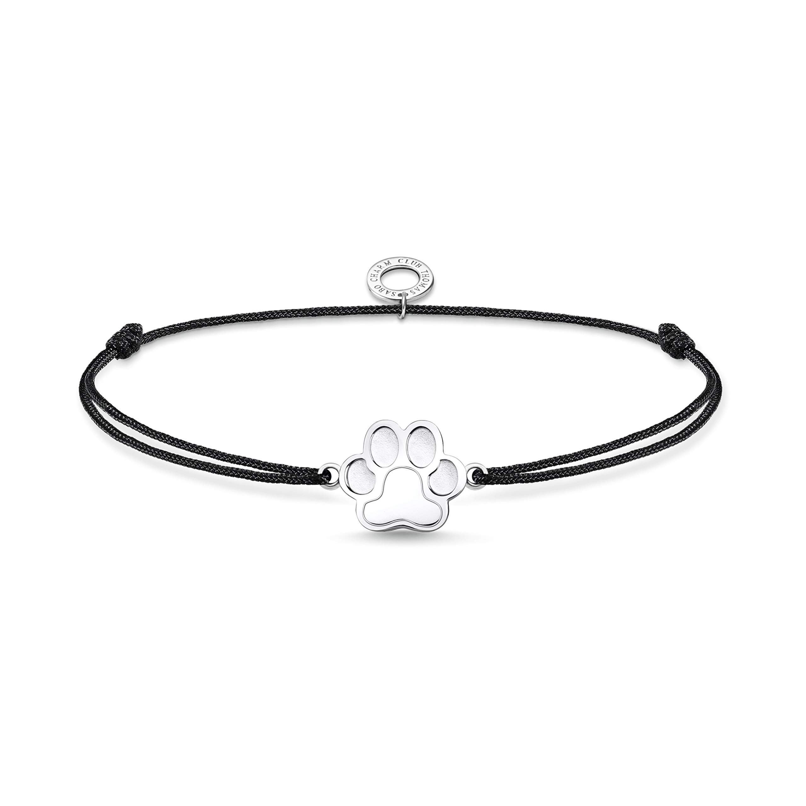 Thomas Sabo Little Secrets LS123-173-5-L20V Women's Bracelet Paw 925 Sterling Silver, 20cm, Sterling Silver Nylon, No Gemstone