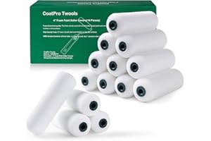 CoatPro Twools Foam Paint Roller, 14 Pack, 4 Inch Small Paint Roller Kit with High-Density Foam Paint Roller Covers, Mini Paint Rollers for Painting Walls, Suitable for Wall, Cabinets, Ceilings.