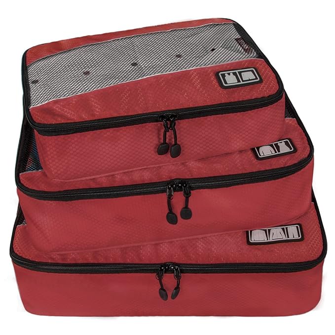 BAGSMART 3er Set Reisepackwürfel robuster Reiseorganisator