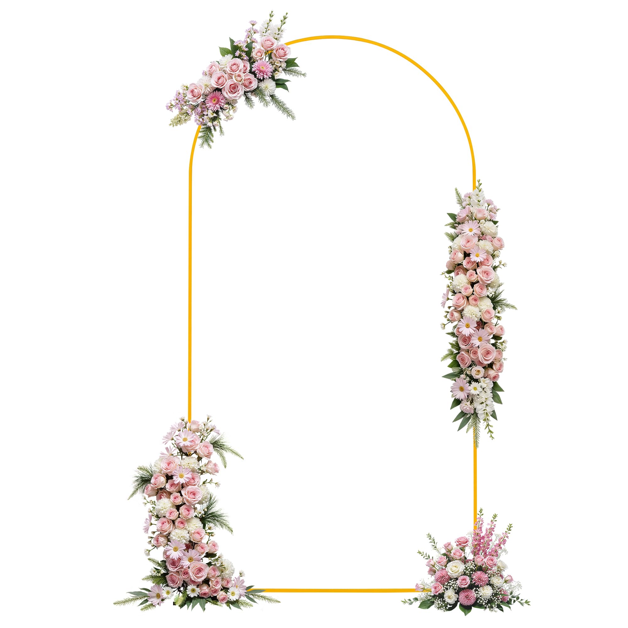 Photo 1 of ***FACTORY SEALED***AFDBPXM-Wedding Arch Backdrop Stand, Gold Metal Arch Backdrop Stand for Wedding Bridal Baby Shower Photo Booth Birthday Party Garden Balloon Arch Decoration(Gold-7.2FT) (7.2FT)