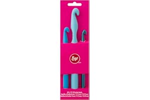 Boye 3399101000 Ergonomic Crochet Hook Set, Size L P Q, torqouise green,lightblue sky blue