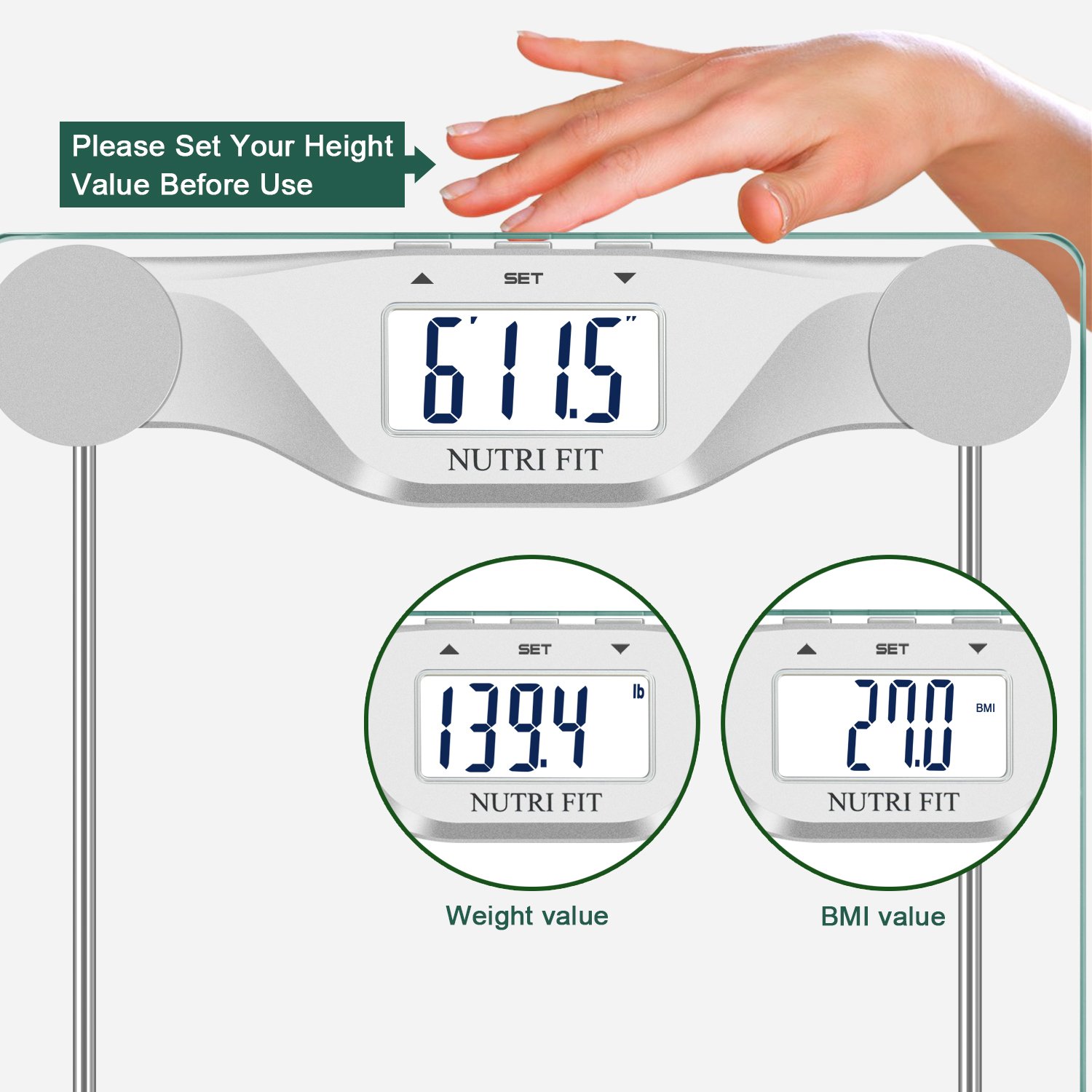 Digital Body Weight Bathroom Scale BMI, Accurate Weight Measurements
