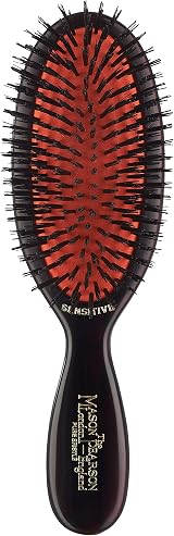 Mason Pearson SB4 Pocket Sensitive Pure Bristle Hair Brush Dark Ruby view 1