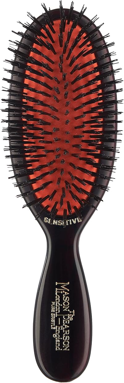 Mason Pearson SB4 Pocket Sensitive Pure Bristle Hair Brush Dark Ruby