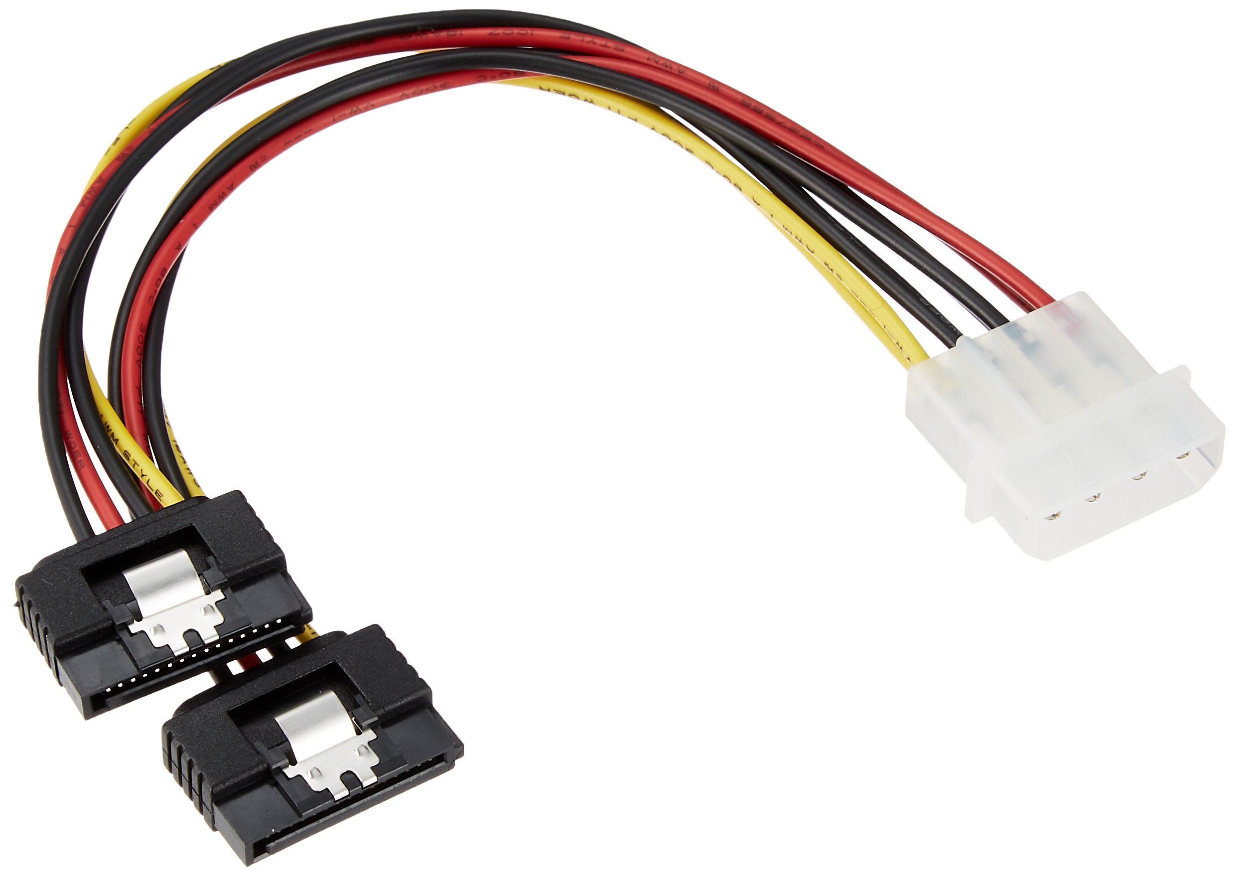 変換名人 ペリフェラル(大4ピン) → SATA電源(15ピン・ロック付)×2分岐ケーブル 4P-SPR/2商品画像