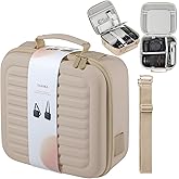 Camera Case Compatible with Canon EOS Rebel T7/R50/R6 Mark II/R100/R50 V/T6/R8/R10/R5 Mark II/RP/R7/5D Mark IV/SL3/R5/T100 DSLR SLR Camera, Lens and Tripod with Moveable Dividers and Shoulder Strap