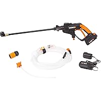 WORX WG625 20V Hydroshot Cordless Portable Power Cleaner, Black and Orange