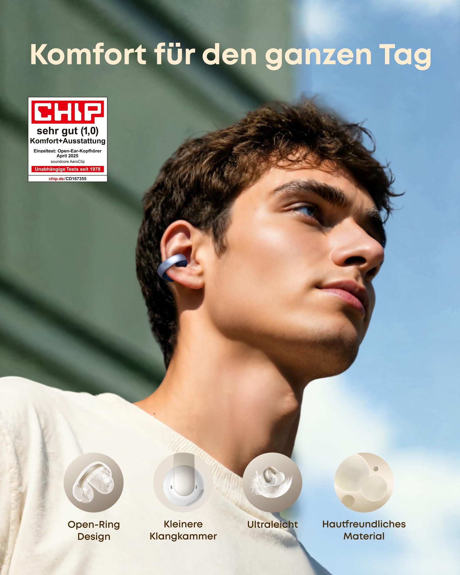 soundcore by Anker AeroClip, Open-Ear Kopfhörer, Open-Ring Design, Hi-Res 2