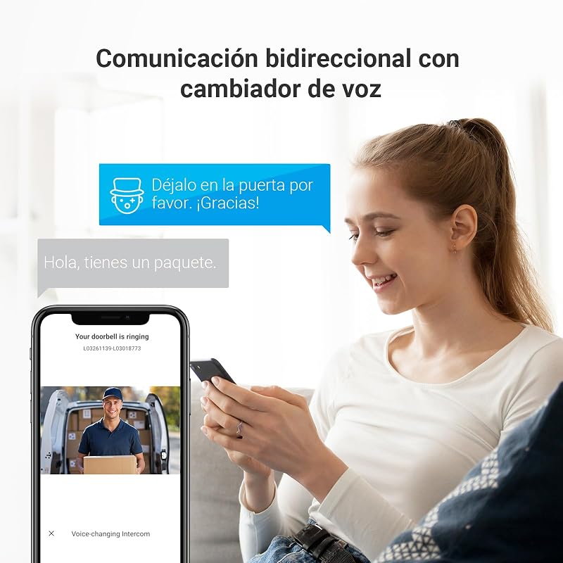 Sistema de Intercomunicador de Vídeo WiFi 1080P, monitor tátil a cores de 7'', campainha de vídeo de 2 fios, destrancamento remoto, áudio bidirecional, banda dupla (2,4/5GHz), design fino, CP5