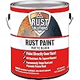AGS RUST SOLUTIONS Apply Over Rust Paint, Matte Black Finish, 1 Gallon, Ideal for Paint Car Rust, Home, Shop and Farm, No Top Coat Necessary, UV Protection Paint