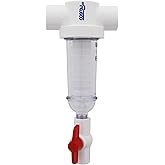 Rusco 1-60-F 1" 60 Mesh Spin Down Sediment Water Filter Threaded PVC Inlet / Outlet