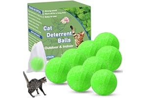 MULTILASER Cat Repellent Outdoor, Cat Deterrent Outdoor Indoor, Natural Peppermint Oil Cat Deterrent to Keep Cats Out of Yard Permanently, Cat Deterrent Keep Cats Away from Furniture, Lawn, Garden -10 Pack