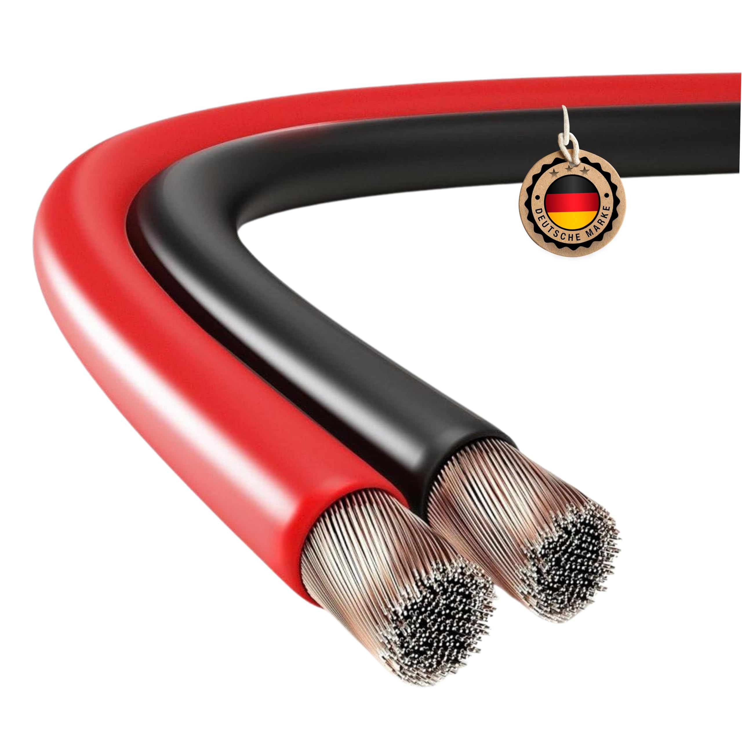 ETEC, speaker cable 30 m, CCA speaker cable, cable section 2x1.50mm², red/black