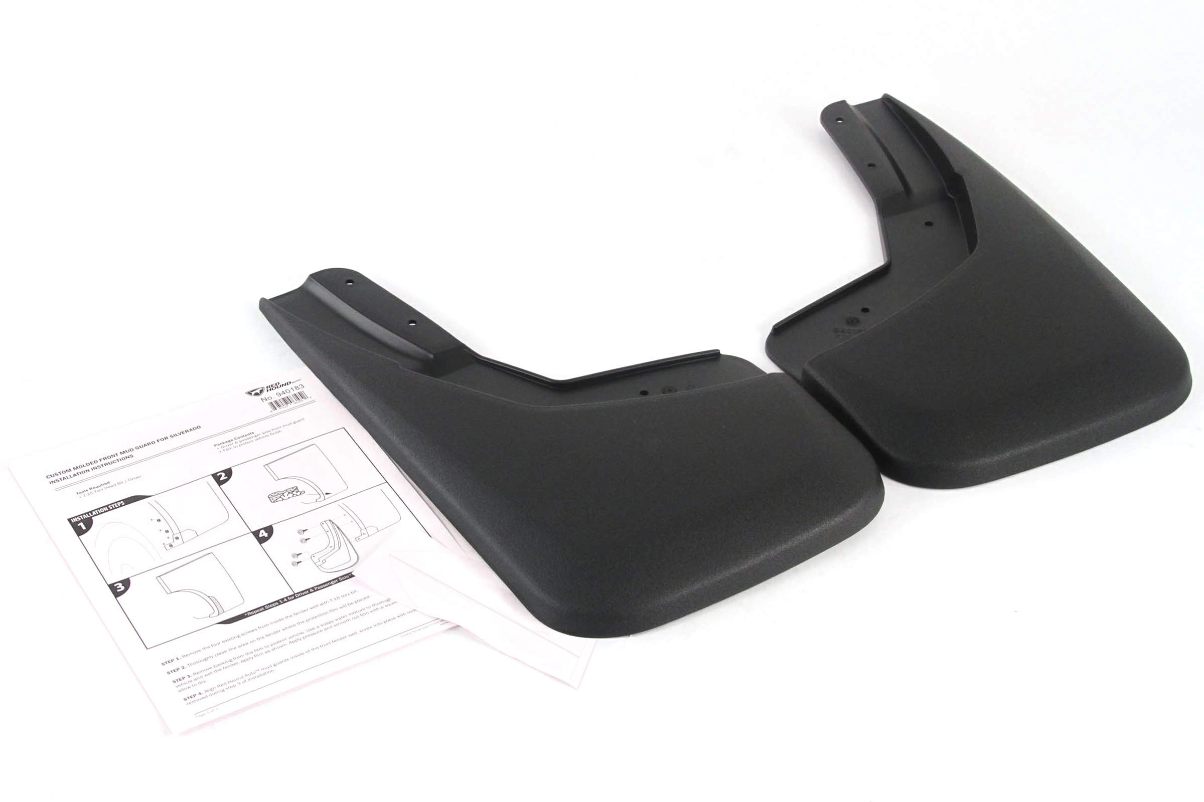 Red Hound Auto Premium Heavy Duty Molded Compatible with Chevy Silverado 1500 (2014-2018), 2500/3500 (2015-2018) Splash Mud Flaps Guards Front & Rear 4 Piece Set