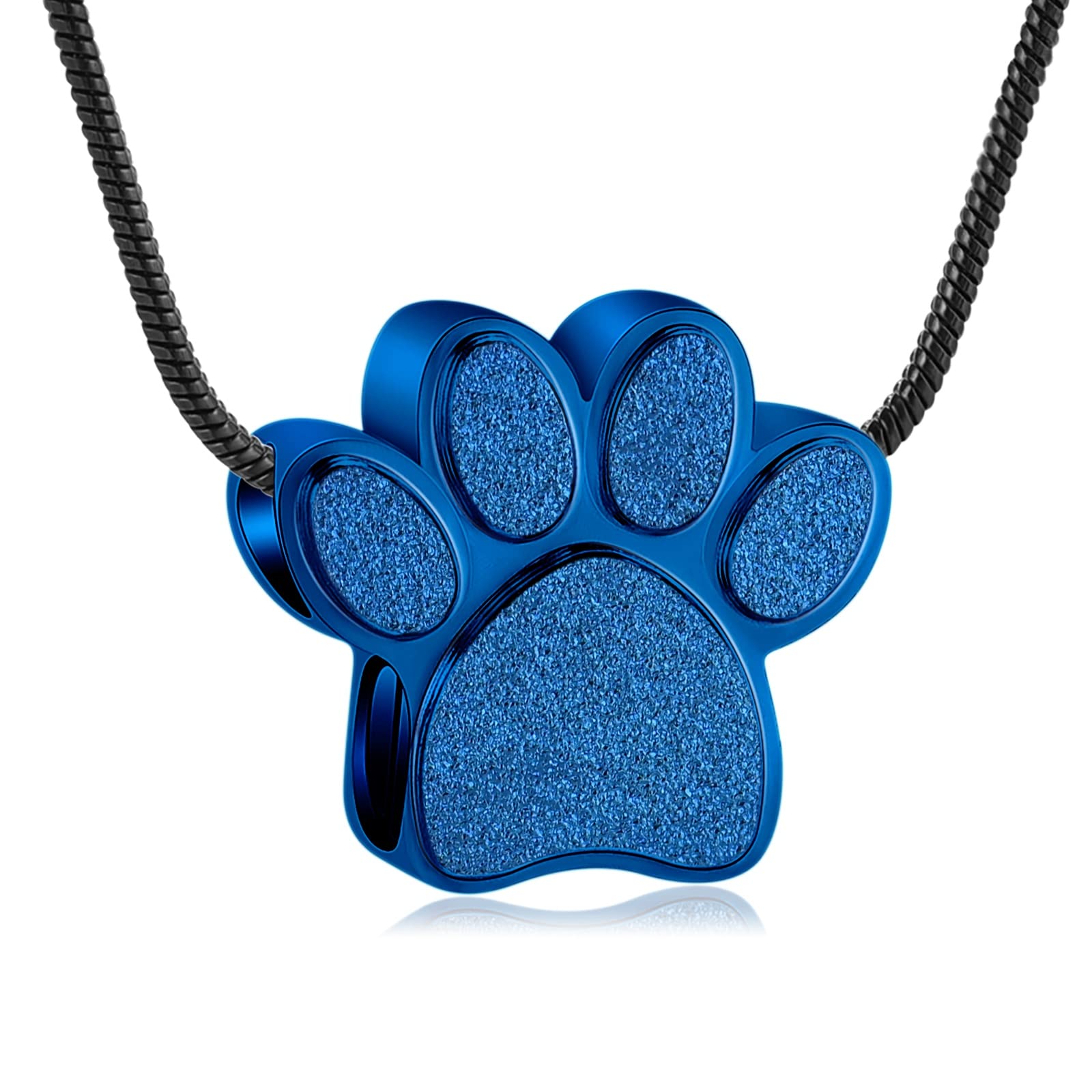 QGJNSGC Pet Paw Cremation Jewelry for Ashes Pendant Paw Print Urn Necklace Memorial Keepsake Jewelry for Pet/Dog's/Cat's Ashes — image 1