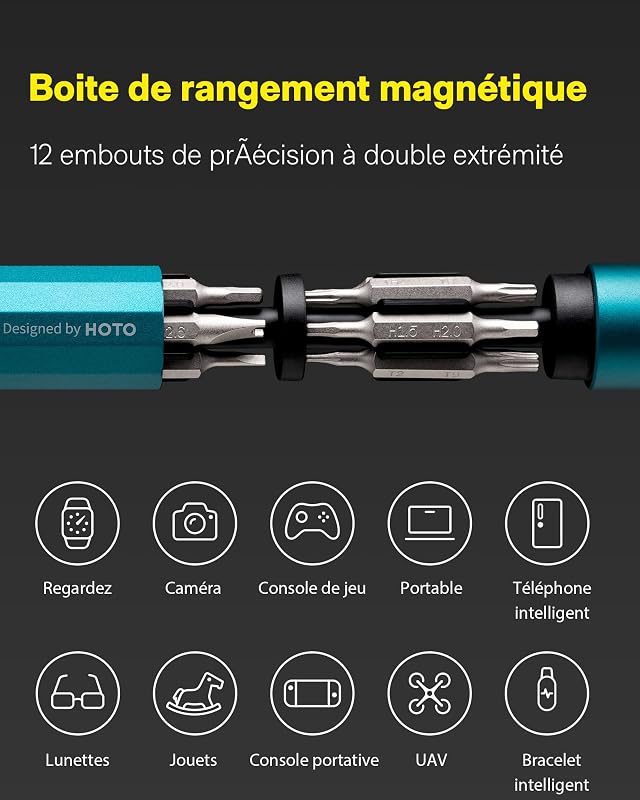 24 en 1 Kit de Tournevis de Précision, Manuel, Kit d'outils Mini